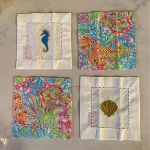 Lilly Pulitzer Colorful Floral and Nautical Napkin Set